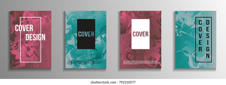 Minimum vector coverage. A set of modern abstract covers. Rich design VIP. Future futuristic template with abstract current forms for banner design, poster, booklet, report, magazine.