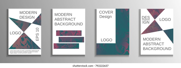 Minimum vector coverage. A set of modern abstract covers. Rich design VIP. Future futuristic template with abstract current forms for banner design, poster, booklet, report, magazine.