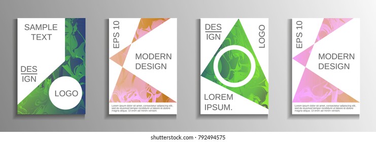 Minimum vector coverage. A set of modern abstract covers. Rich design VIP. Future futuristic template with abstract current forms for banner design, poster, booklet, report, magazine.