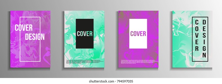 Minimum vector coverage. A set of modern abstract covers. Rich design VIP. Future futuristic template with abstract current forms for banner design, poster, booklet, report, magazine.