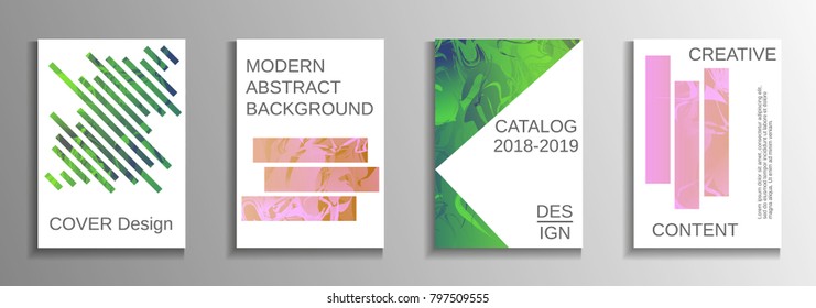 Minimum vector coverage. A set of modern abstract covers. Rich design VIP. Future futuristic template with abstract current forms for banner design, poster, booklet, report, magazine.