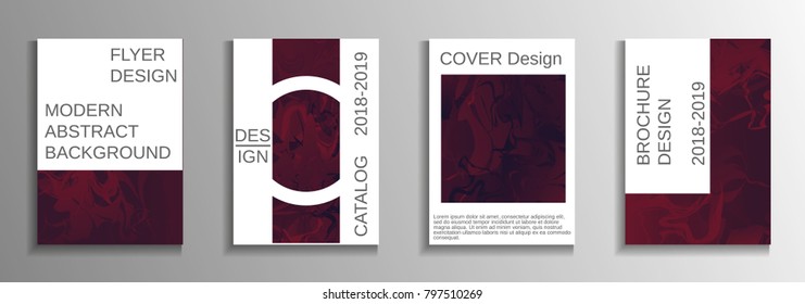 Minimum vector coverage. A set of modern abstract covers. Rich design VIP. Future futuristic template with abstract current forms for banner design, poster, booklet, report, magazine.