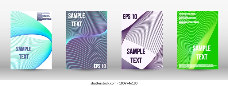 Minimum vector coverage.  A set of trendy covers.  Geometric template with lines for booklet cover. Trendy geometric patterns. EPS10 Vector Design.