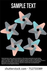 Minimum vector coverage.Modern abstract cover A4. A bright emblem, symbol or composition. Future futuristic template for banner design, poster, notebook, book.Eps10.