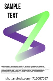 Minimum vector coverage.Modern abstract cover A4. A bright emblem, symbol or composition. Future futuristic template for banner design, poster, notebook, book.Eps10.