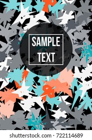 Minimum vector coverage.Modern abstract cover A4. A bright emblem, symbol or composition. Future futuristic template for banner design, poster, notebook, book.Eps10.