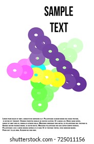 Minimum vector coverage.Modern abstract cover A4. A bright emblem, symbol or composition. Future futuristic template for banner design, poster, notebook, book.Eps10.