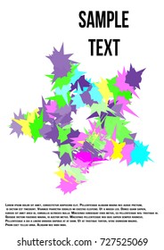 Minimum vector coverage.Modern abstract cover A4. A bright emblem, symbol or composition. Future futuristic template for banner design, poster, notebook, book.Eps10.