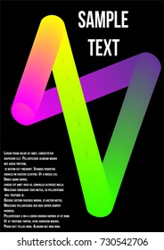 Minimum vector coverage.Modern abstract cover A4. A bright emblem, symbol or composition. Future futuristic template for banner design, poster, notebook, book.Eps10.