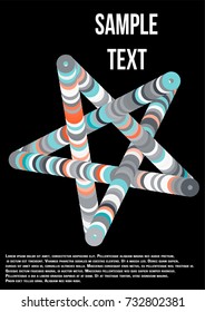 Minimum vector coverage.Modern abstract cover A4. A bright emblem, symbol or composition. Future futuristic template for banner design, poster, notebook, book.Eps10.