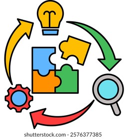 Minimum Viable Icon Lineal Color Vector Illustration