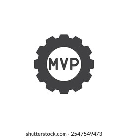 Minimum Viable Product vector icon. filled flat sign for mobile concept and web design. MVP glyph icon. Early stage development symbol, logo illustration. Vector graphics