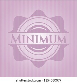 Minimum vintage pink emblem