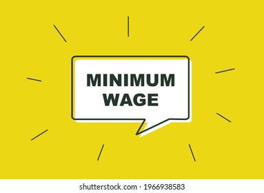 "Minimum Wage" Dialog Box Title. Vector Illustration Template - Salary Concept.