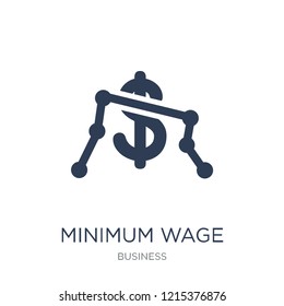 Minimum Wage Icon. Trendy Flat Vector Minimum Wage Icon On White Background From Business Collection, Vector Illustration Can Be Use For Web And Mobile, Eps10