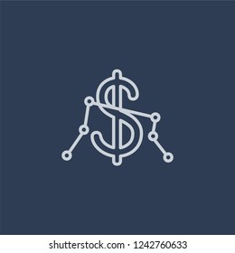 Minimum Wage Icon. Trendy Flat Vector Line Minimum Wage Icon On Dark Blue Background From Business  Collection. 