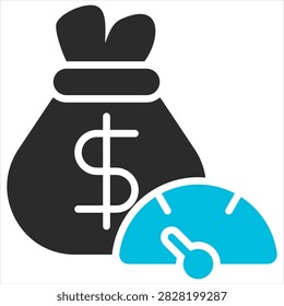 Minimum Wage Single Icon Glyph Color