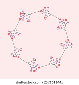 Mininalist floral wreath frame for beautiful design
