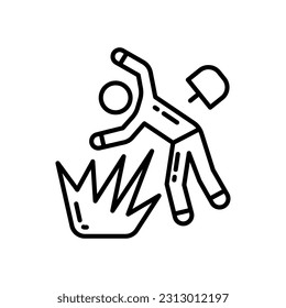 Mining Accident Symbol in Vektorgrafik. Illustration