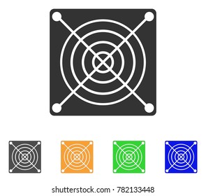 Mining Asic Hardware icon. Vector illustration style is a flat iconic mining asic hardware symbol with grey, green, blue, yellow color variants. Designed for web and software interfaces.