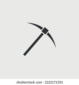 mining axe vector icon pickaxe