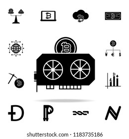 mining bitcoin icon. Crypto currency icons universal set for web and mobile on white background