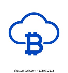 Mining bitcoin icon – stock vector
