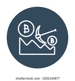 Mining Bitcoin  Vector Icon which is suitable for commercial work and easily modify or edit it

