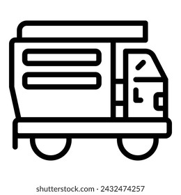 Mining car tipper icon outline vector. Cargo mining digger. Sand crate separate
