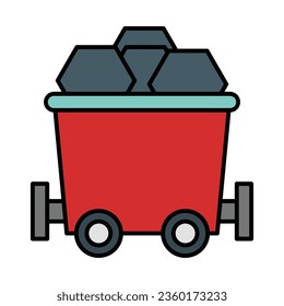 Mining Cart Icon Design For Personal And Commercial Use