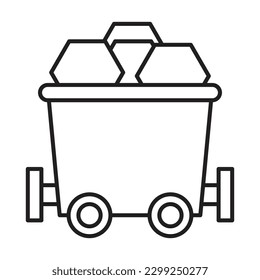 Mining Cart Icon Design For Personl And Commercial Use