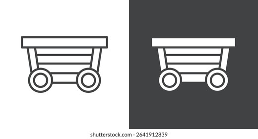 mining cart icon symbol illustration logo