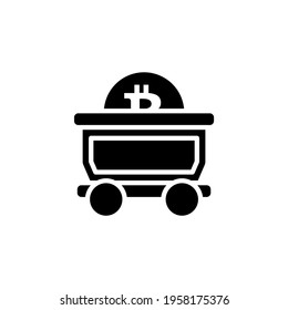 Mining Cart icon in vector. Logotype