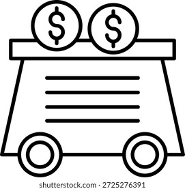 Ícone Do Carrinho De Mineração Para Seu Projeto