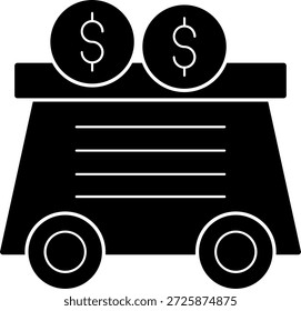 Ícone Do Carrinho De Mineração Para Seu Projeto