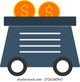 Ícone Do Carrinho De Mineração Para Seu Projeto