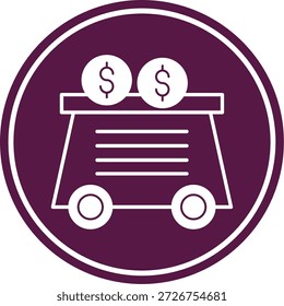 Ícone Do Carrinho De Mineração Para Seu Projeto
