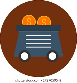 Ícone Do Carrinho De Mineração Para Seu Projeto