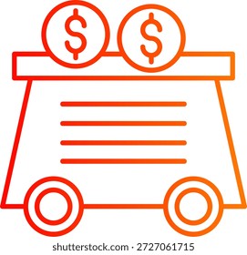 Ícone Do Carrinho De Mineração Para Seu Projeto