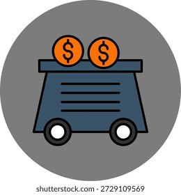 Mining Cart Icon For Your Project