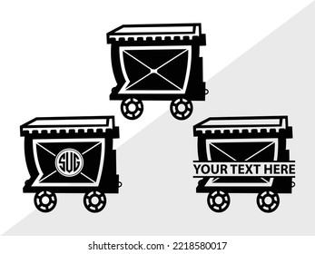 Mining Cart SVG Factory SVG Printable Vector Illustration