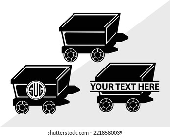 Mining Cart SVG Factory SVG Printable Vector Illustration