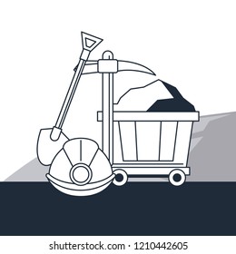 Mining cart and tools