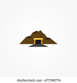 Mining Cave Design Vector Illustration