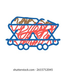 mining coal doodle icon sketch vector. mining coal sign. isolated symbol illustration