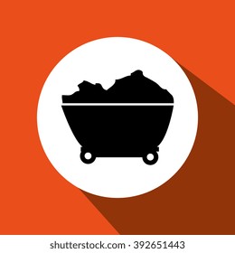 mining, coal industry icon design 