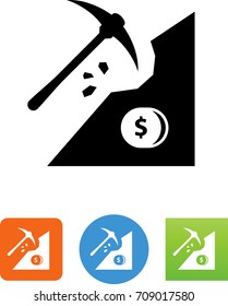 Mining For Coins Icon