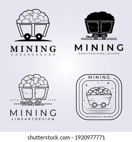 mining collection hardware logo vector illustration design