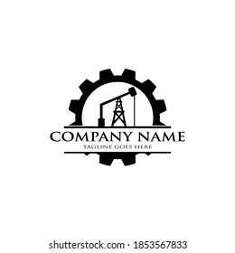 Mining Company Logo. fire gas logo mines, isolated on white background.