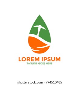 Mining company logo related. vector. editable
